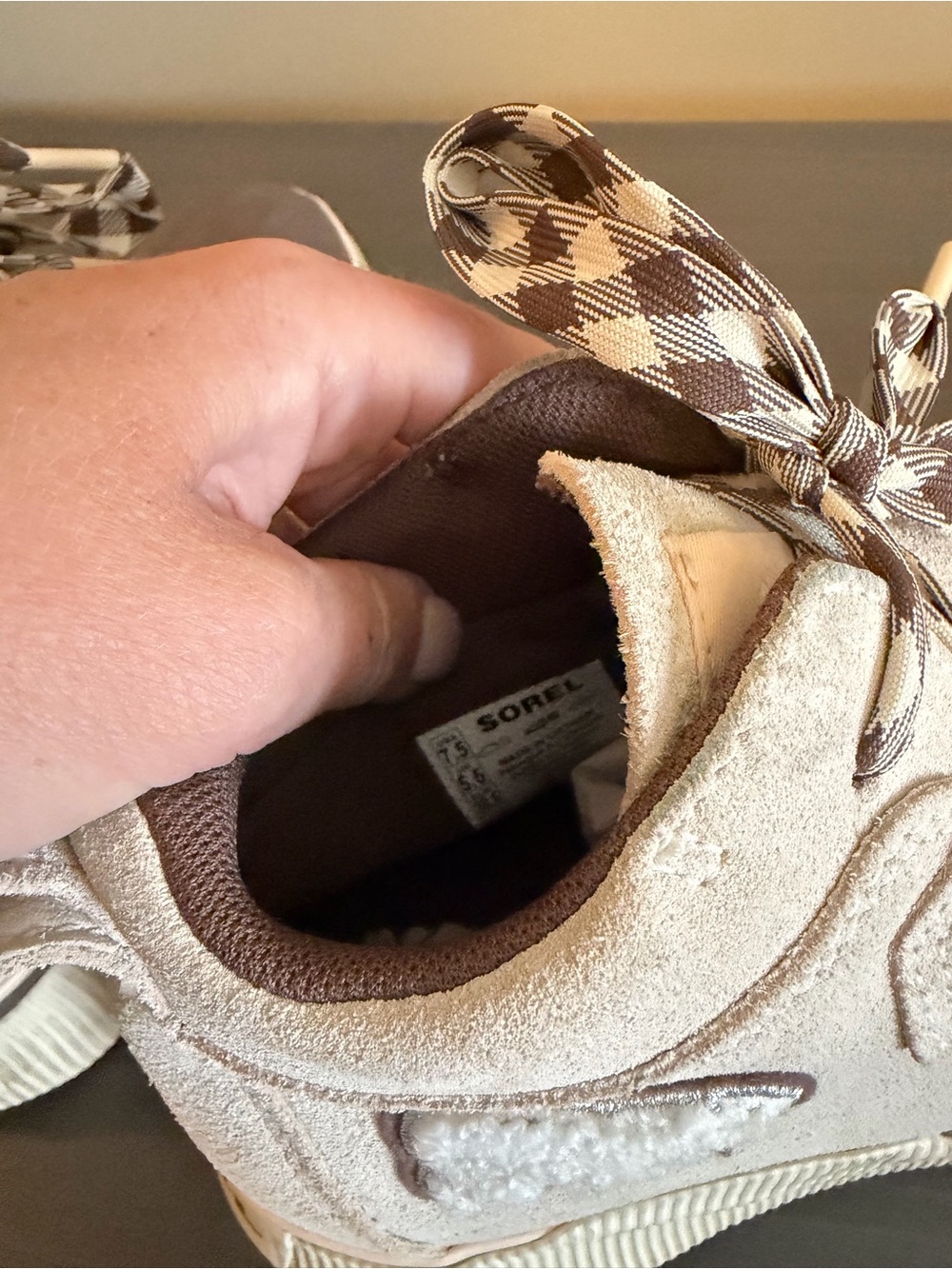 Sorel Out and About IV Leather Ankle Boot in Beige and Brown - Picture 10 of 11